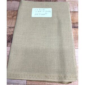 Tan Linen Fabric 17x12 28 Count Cross Stitch